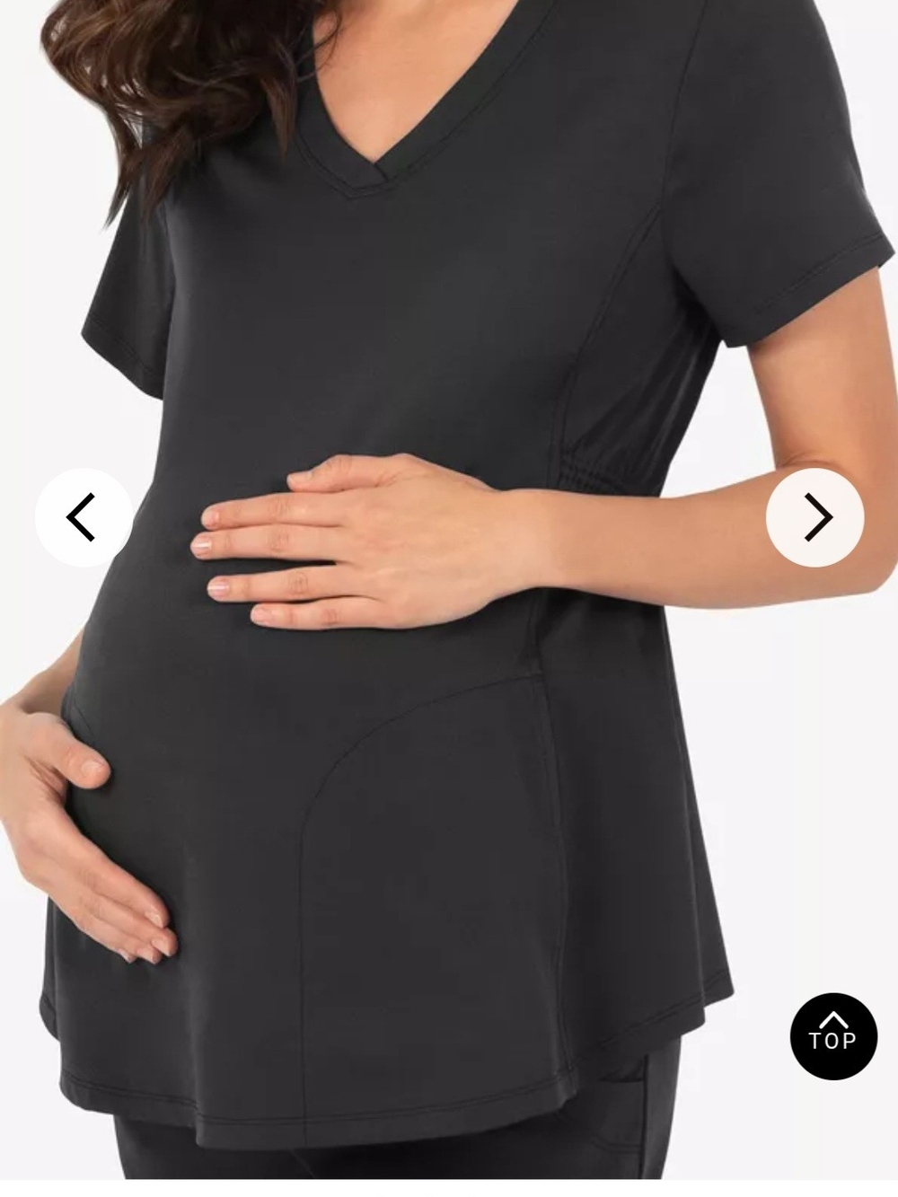 Women’s Black Maternity V-Neck Top